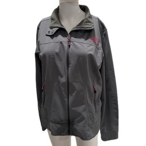 North Face Grey Zip Up Jacket Size L